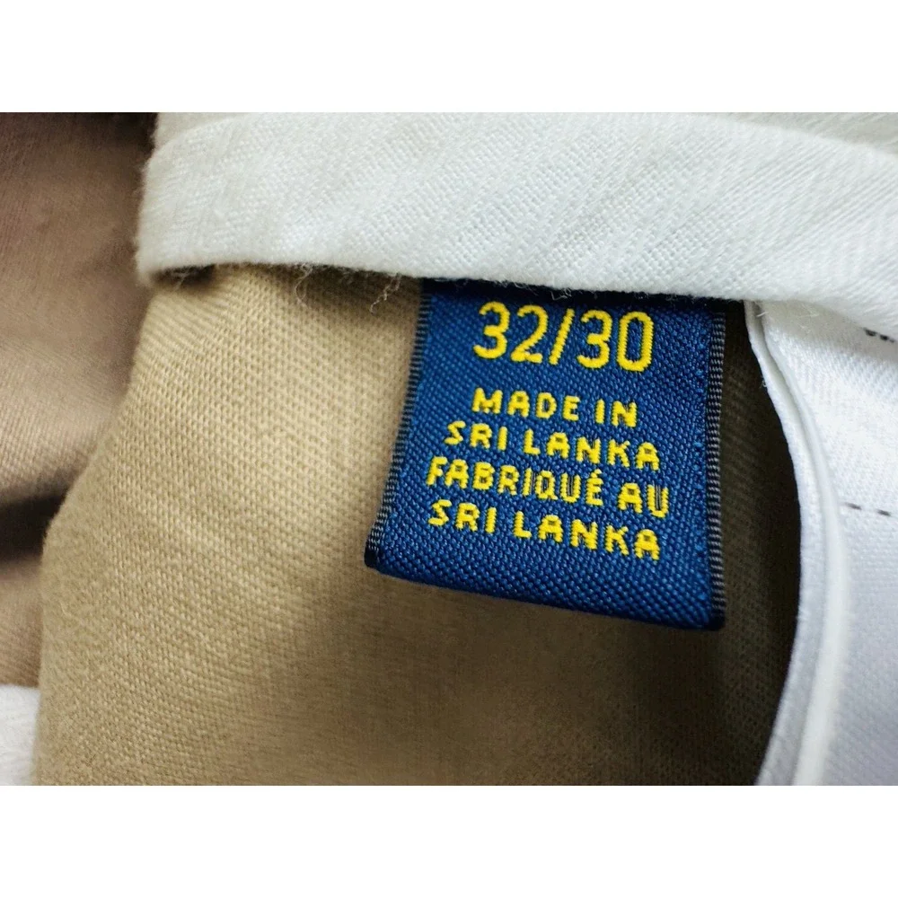 Polo RL Pants Men 32x30 Beige Straight Stretch Slim Fit NWT